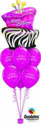 Supershape Happy Birthday Funky Zebra , 104cm